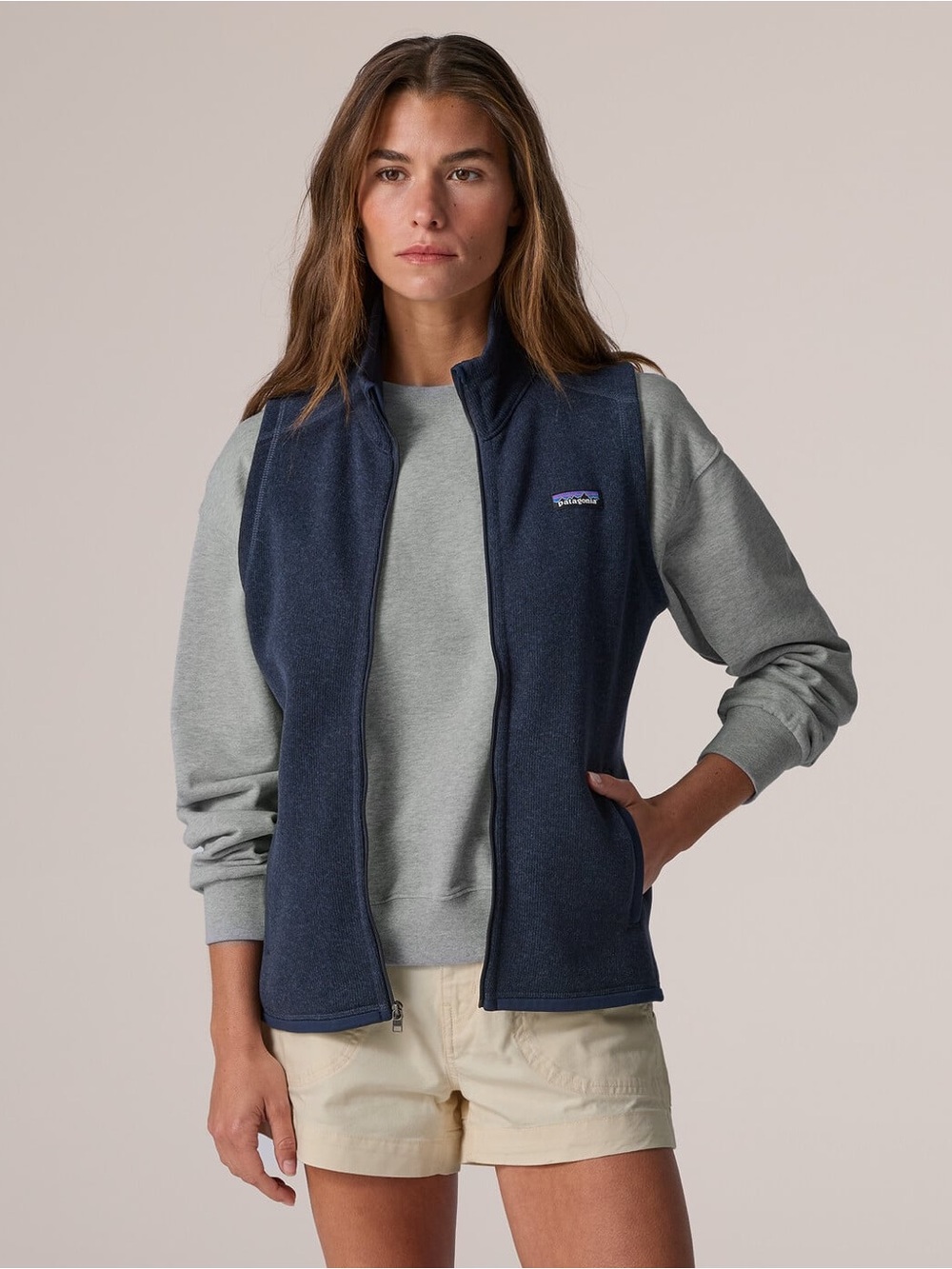 Patagonia Women’s Better Sweater Fleece Vest XS Blue Navy Full Zip Outdoor